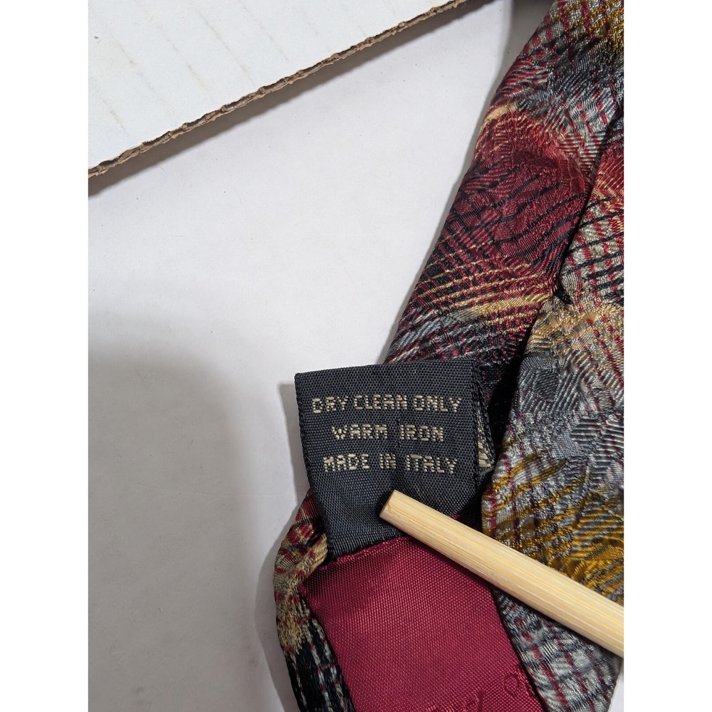 Ermenegildo Zegna 100% Silk Necktie Multicolor Geometric All Over Italy 58" - Picture 6 of 9